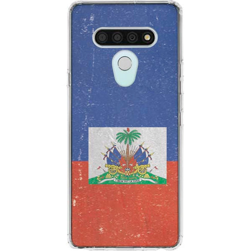 Haitian Flag Distressed LG Stylo 6 Clear Case