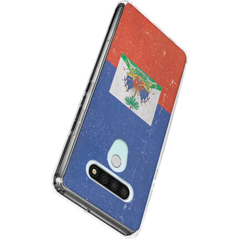 Haitian Flag Distressed LG Stylo 6 Clear Case