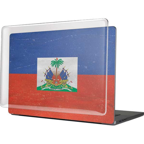 Haitian Flag Distressed MacBook Pro 16in (2021-25) Case plus Skin