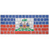 Haitian Flag Distressed Magic Keyboard Skin