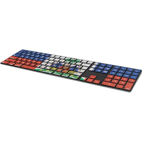 Haitian Flag Distressed Magic Keyboard with Numeric Keypad Skin