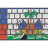 Haitian Flag Distressed Magic Keyboard with Numeric Keypad Skin