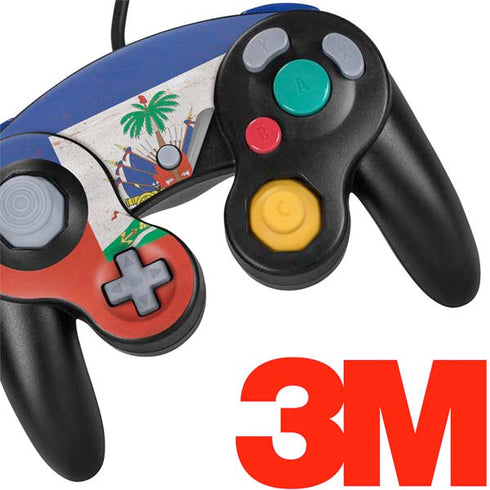 Haitian Flag Distressed Nintendo GameCube Controller Skin