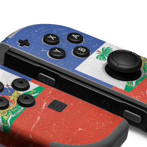 Haitian Flag Distressed Nintendo Joy-Con (L/R) Controller Skin