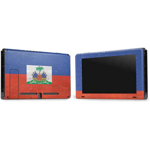 Haitian Flag Distressed Nintendo Switch Bundle Skin