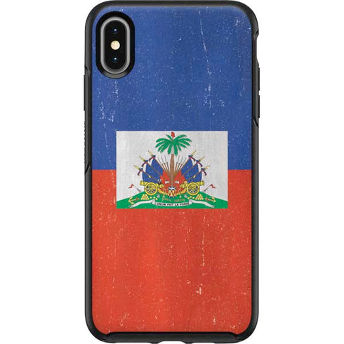 Haitian Flag Distressed Otterbox Symmetry iPhone Skin