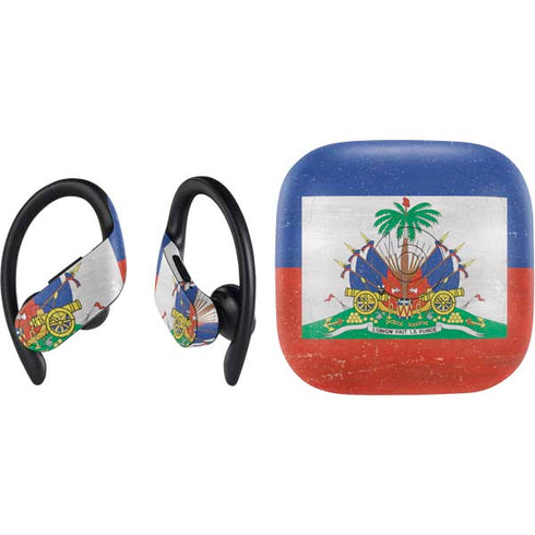 Haitian Flag Distressed PowerBeats Pro Skin