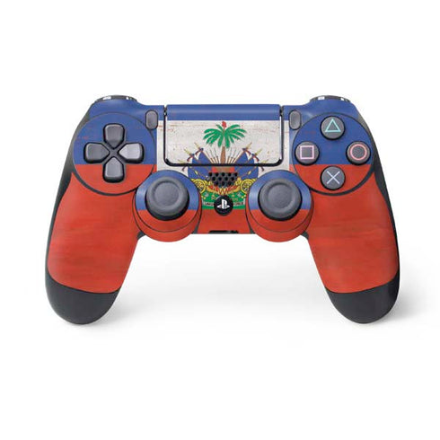 Haitian Flag Distressed PS4 Controller Skin
