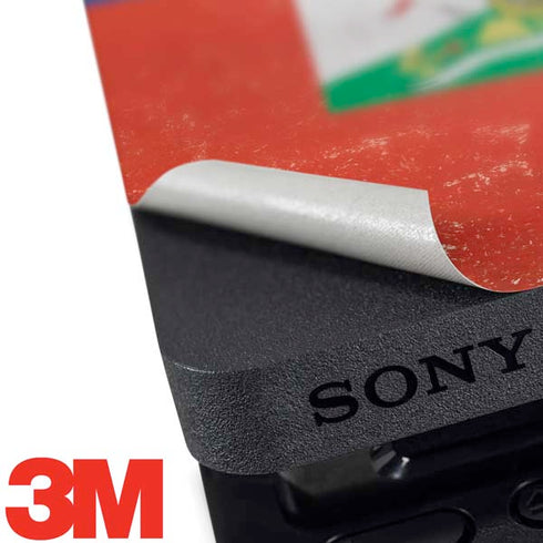 Haitian Flag Distressed PS4 Pro Bundle Skin