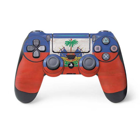 Haitian Flag Distressed PS4 Pro/Slim Controller Skin