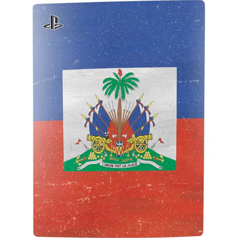 Haitian Flag Distressed PS5 Console Skin