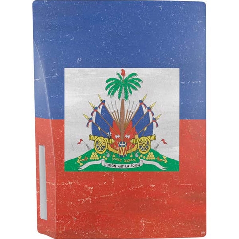 Haitian Flag Distressed PS5 Console Skin