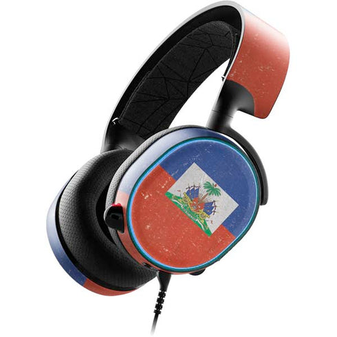 Haitian Flag Distressed SteelSeries Arctis 3 Skin