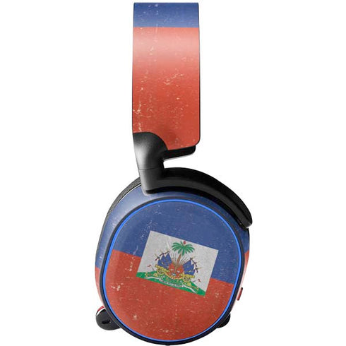 Haitian Flag Distressed SteelSeries Arctis 3 Skin