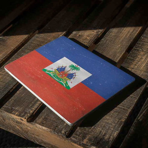Haitian Flag Distressed Surface Laptop 2 Skin