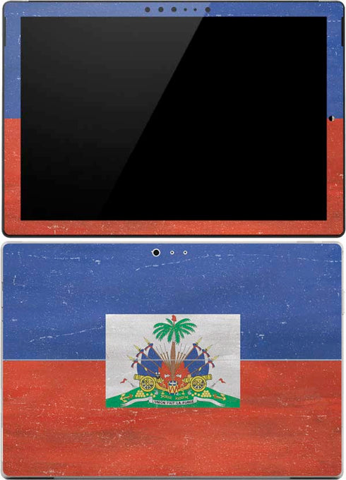 Haitian Flag Distressed Surface Pro 4 Skin