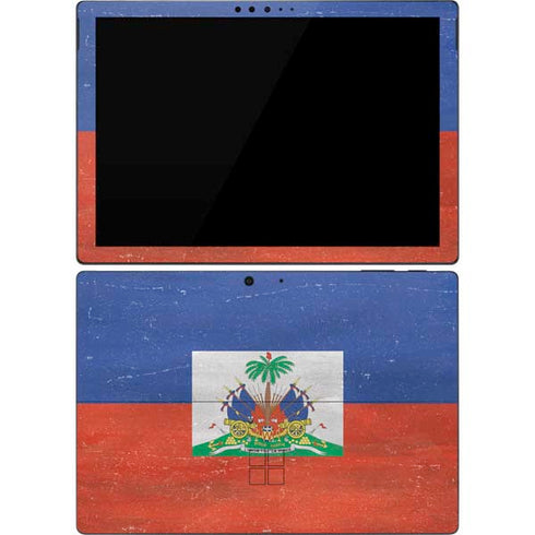 Haitian Flag Distressed Surface Pro 7 Skin