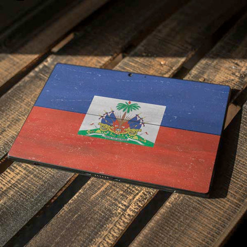 Haitian Flag Distressed Surface Pro 7 Skin