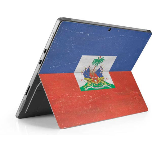 Haitian Flag Distressed Surface Pro 8 Skin