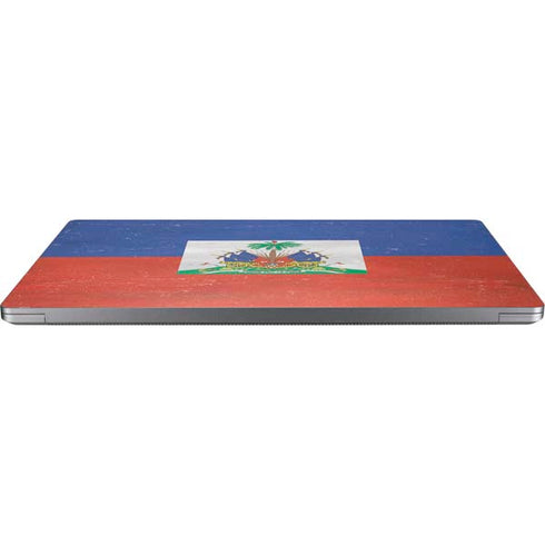 Haitian Flag Distressed Universal Laptop 16.6in (13.4 x 9.7in) Skin