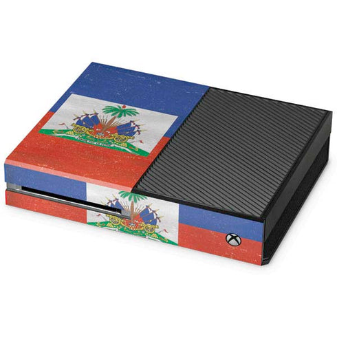 Haitian Flag Distressed Xbox One Console Skin