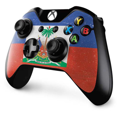 Haitian Flag Distressed Xbox One Controller Skin