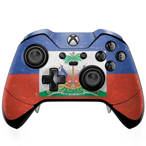 Haitian Flag Distressed Xbox One Elite Controller Skin