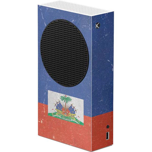 Haitian Flag Distressed Xbox Series S Console Skin
