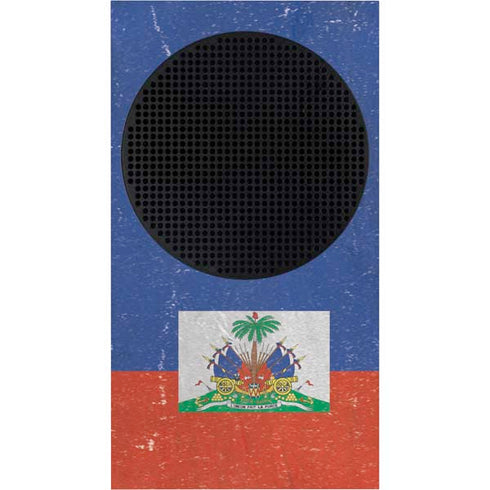 Haitian Flag Distressed Xbox Series S Console Skin