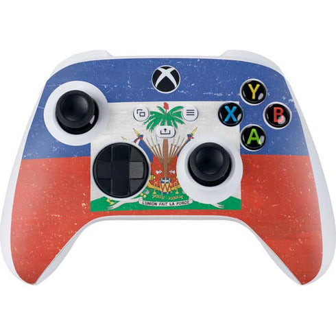 Haitian Flag Distressed Xbox Series S Controller Skin