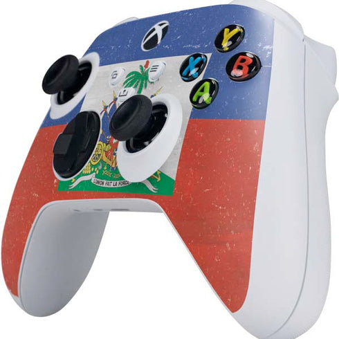 Haitian Flag Distressed Xbox Series S Controller Skin