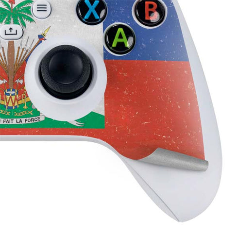 Haitian Flag Distressed Xbox Series S Controller Skin