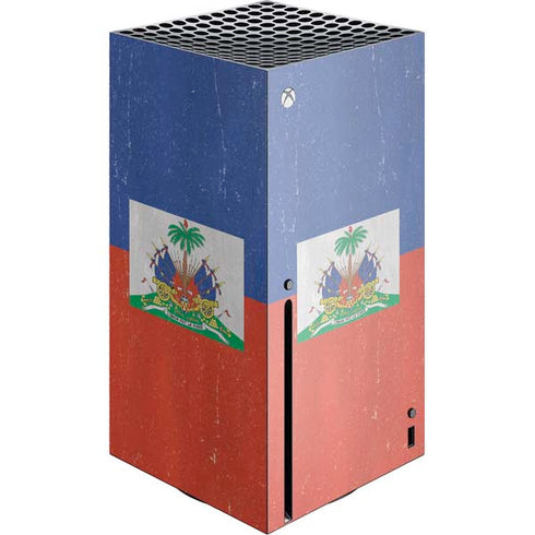 Haitian Flag Distressed Xbox Series X Console Skin