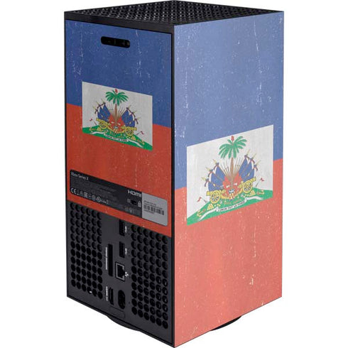 Haitian Flag Distressed Xbox Series X Console Skin