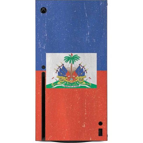 Haitian Flag Distressed Xbox Series X Console Skin