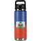 Haitian Flag Distressed YETI Rambler 26oz Bottle Skin