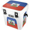 Haitian Flag Distressed YETI Roadie 24 Hard Cooler Skin