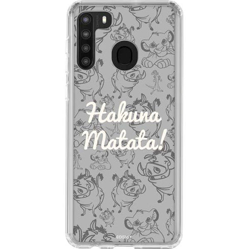 Disney The Lion King Hakuna Matata Galaxy A21 Clear Case