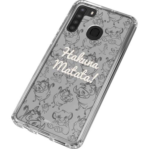 Disney The Lion King Hakuna Matata Galaxy A21 Clear Case