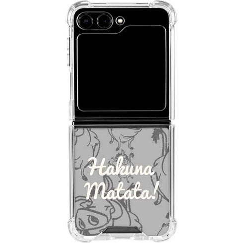 Disney The Lion King Hakuna Matata Galaxy Z Flip5 5G Clear Case
