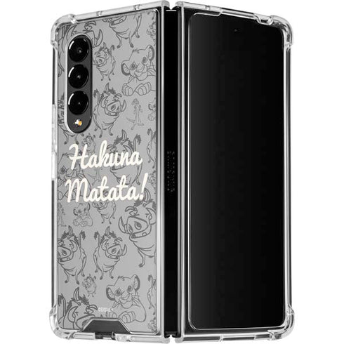 Disney The Lion King Hakuna Matata Galaxy Z Fold4 5G Clear Case