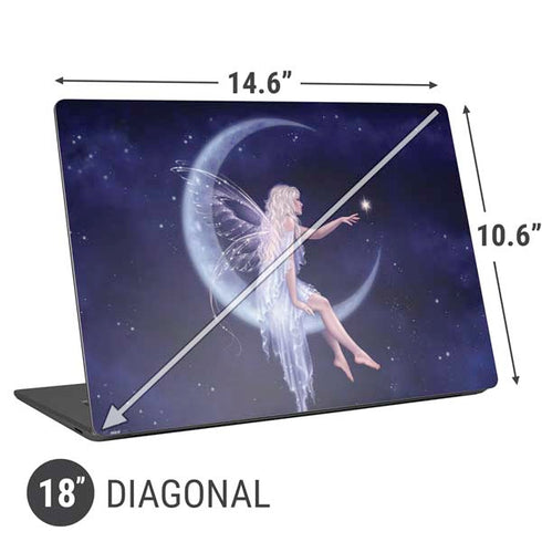 Rachel Anderson Half Moon Fairy Universal Laptop 18in (14.6 x 10.6in) Skin