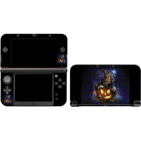 Halloween Cat and Jack O Lantern Pumpkin by Sarah Richter 3DS XL 2015 Skin