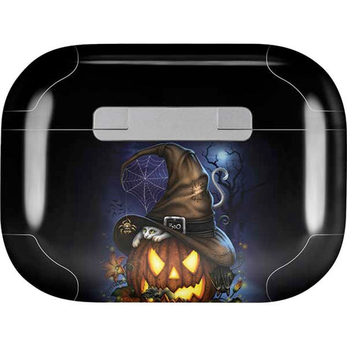 Halloween Cat and Jack O Lantern Pumpkin by Sarah Richter AirPods Pro 2nd Gen Skin