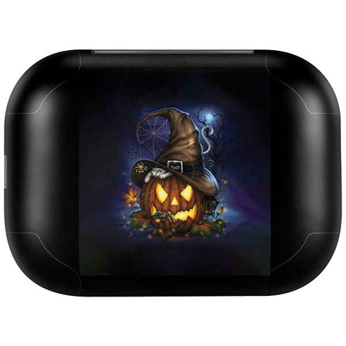 Halloween Cat and Jack O Lantern Pumpkin by Sarah Richter Amazon Echo Buds Skin