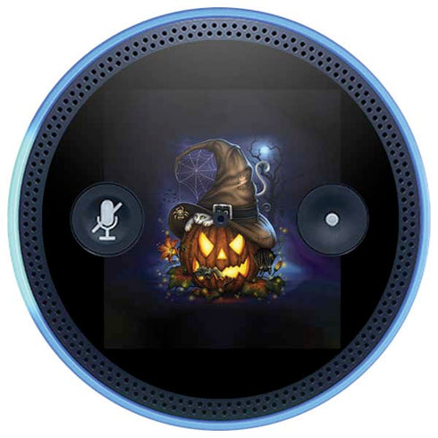 Halloween Cat and Jack O Lantern Pumpkin by Sarah Richter Amazon Echo Skin