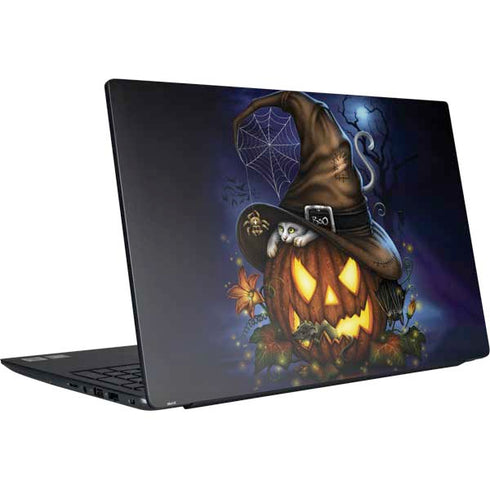 Halloween Cat and Jack O Lantern Pumpkin by Sarah Richter Dell Vostro Skin