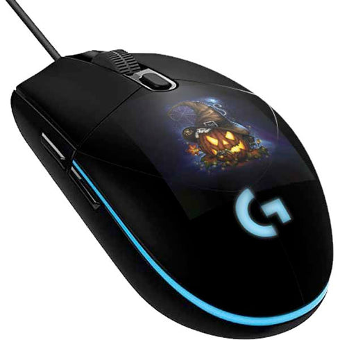 Halloween Cat and Jack O Lantern Pumpkin by Sarah Richter G203 Prodigy RGB Wired Gaming Mouse Skin