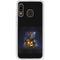 Halloween Cat and Jack O Lantern Pumpkin by Sarah Richter Galaxy A20 Clear Case