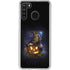 Halloween Cat and Jack O Lantern Pumpkin by Sarah Richter Galaxy A21 Clear Case